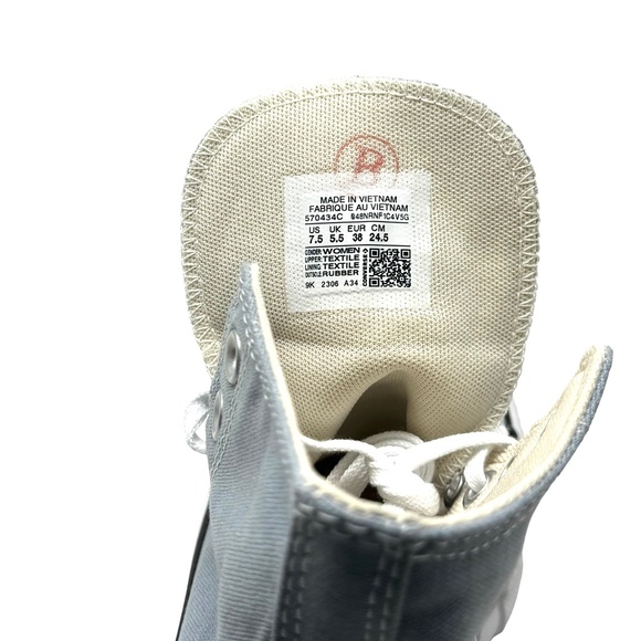 Converse Ctas Lift Platform High Casual Sneakers Women's Canvas 570434C -WBLB - Picture 7 of 9